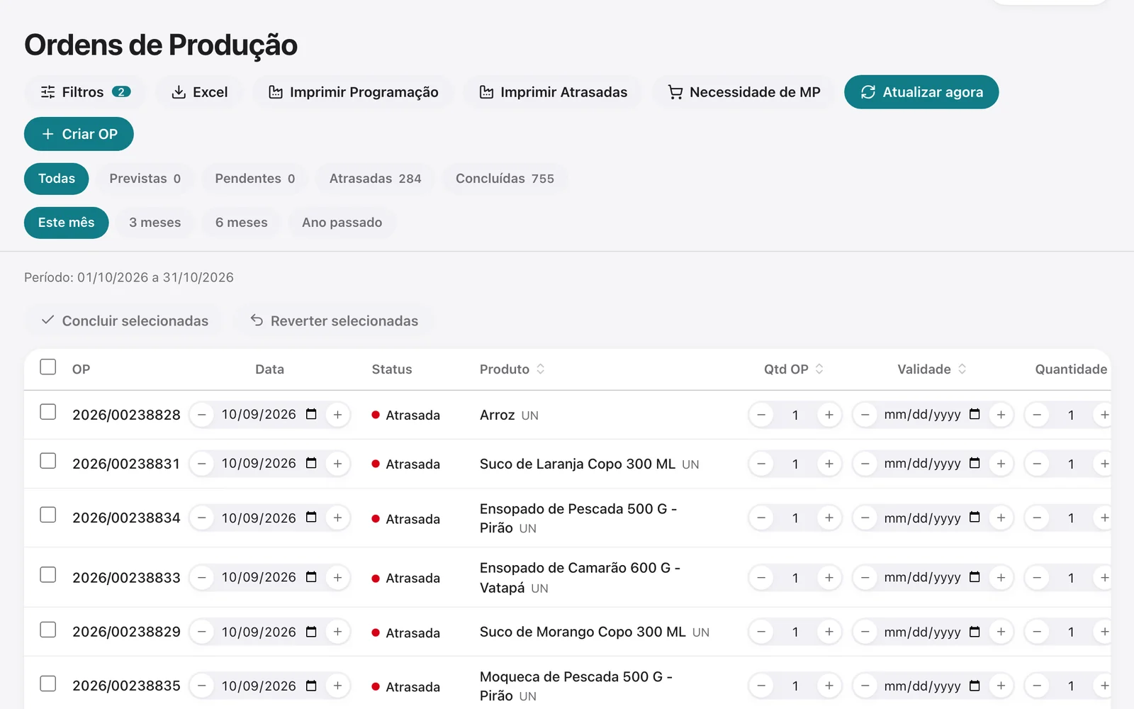 Ordem de produção
